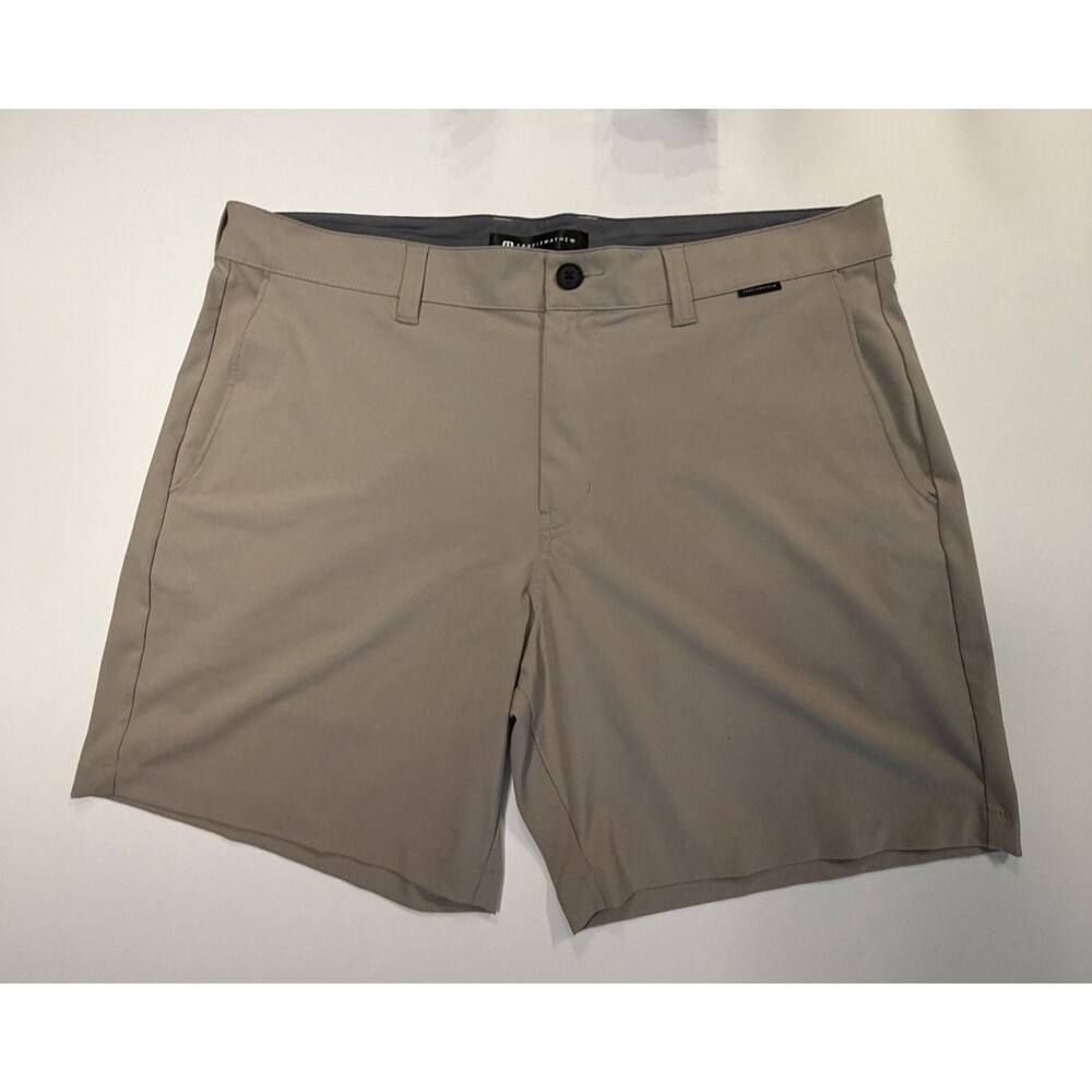 TravisMathew Athletic Golf Shorts Beige-36